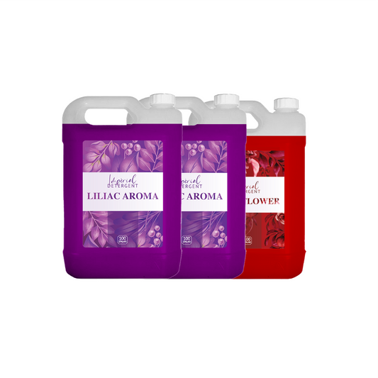 Pachet 3 Detergenti 2x Liliac Aroma + 1x Floare Mosc 5l