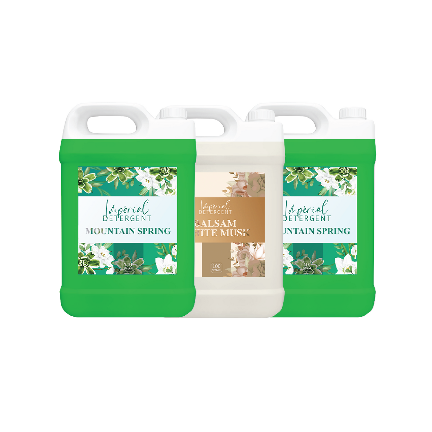 Pachet 2x 5L Detergent Spring Mountain + 1 x 5l Balsam